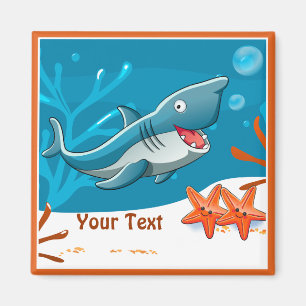 Magnet personnalisé de requins cuits aquatiques oc