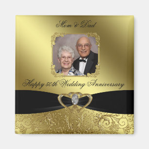 Magnet photo Anniversaire Mariage d'or