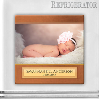 Magnet photo chic Rose Brown Gold Baby