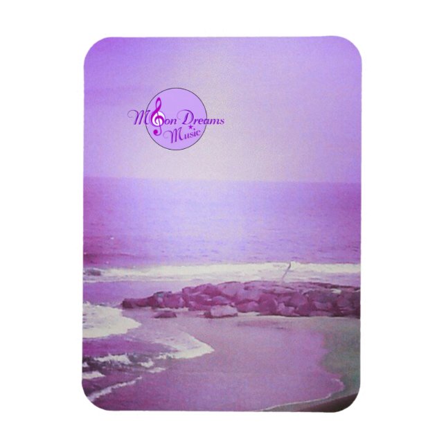 Magnet photo couleur violet Ocean et Sky 3X4 pouce (Vertical)