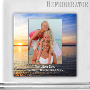 Magnet photo de la famille de plage Best Mom