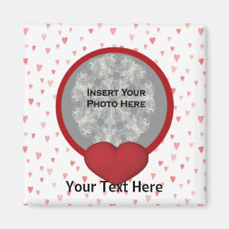 Magnet photo des Coeurs rouges