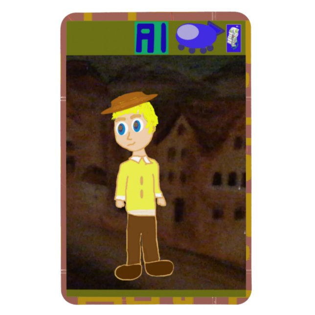 Magnet photo flexible Al Spacship (Vertical)