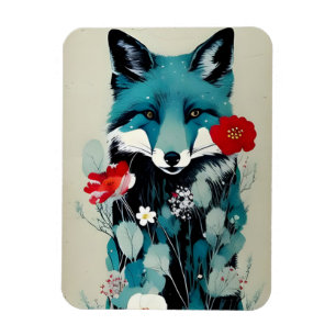 Magnet photo flexible Fox bleu