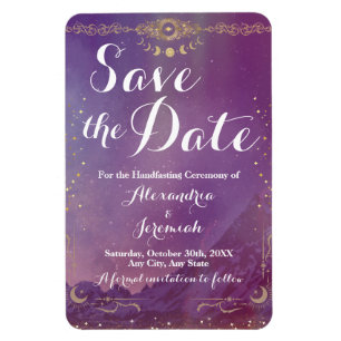 Magnet photo flexible Violet Sky Gold Moon