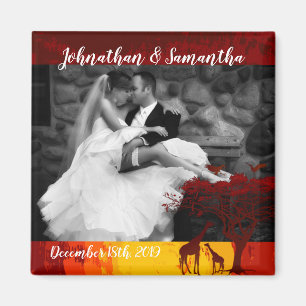 Magnet photo personnalisé Africain Safari Giraffe