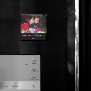 Magnet photo personnalisé   Année de nom minimal