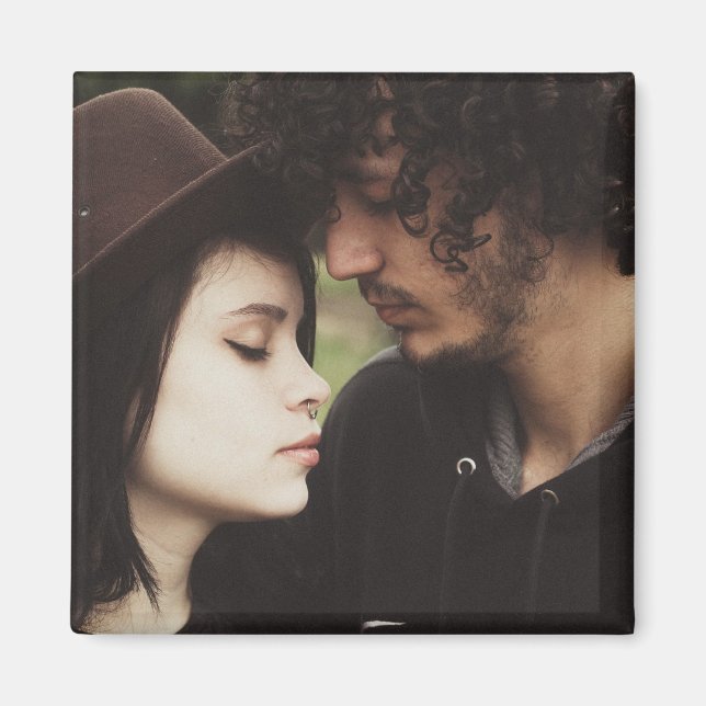 Magnet photo personnalisé de couple (Devant)