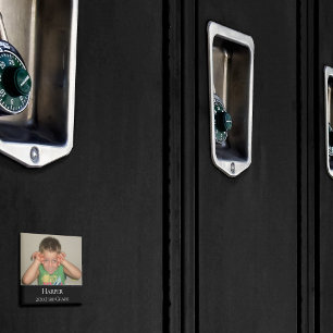 Magnet photo personnalisé   Nom simple Année Grade