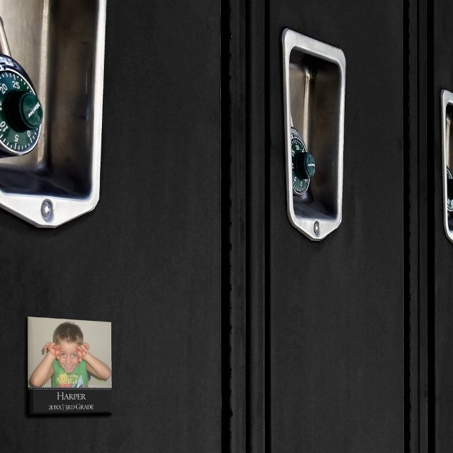 Magnet photo personnalisé | Nom simple Année Grade (Créateur téléchargé)