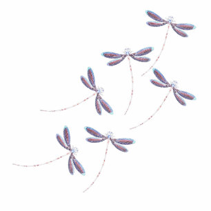 Magnet Photo Sculpture Aimant de libellules violettes