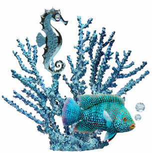 Magnet Photo Sculpture Aimant de récif de corail bleu