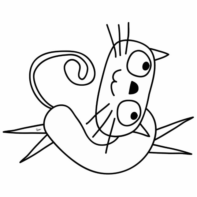 Magnet Photo Sculpture Aimant de sculpture en photo de chat (Devant)