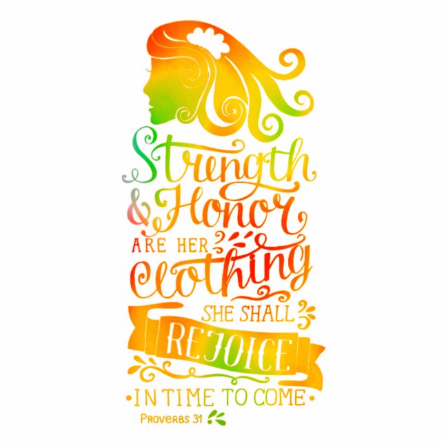 Magnet Photo Sculpture Aimant de verset personnalisé Force et Honneur