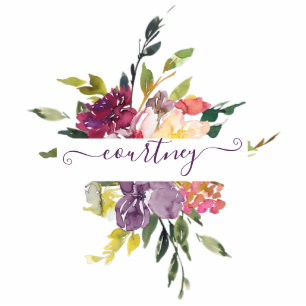 Magnet Photo Sculpture Aimant personnalisé à fleurs violettes et rouges