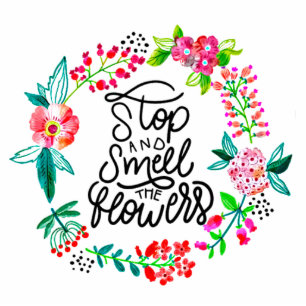 Magnet Photo Sculpture Arrêtez et sentez l'aimant des fleurs