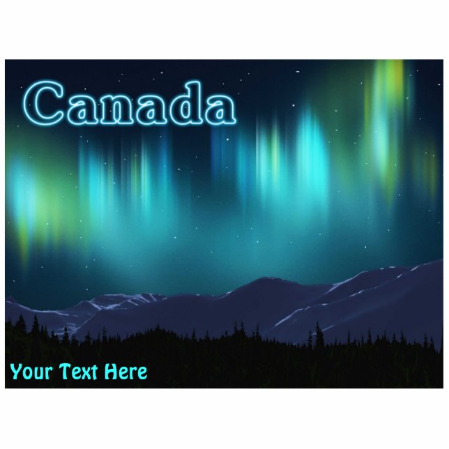 Magnet Photo Sculpture Aurora Borealis - Lumières du Nord (Devant)