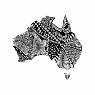 Magnet Photo Sculpture Australie Carte Doodle