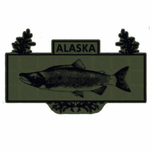 Magnet Photo Sculpture Badge de pêcheur de combat de l'Alaska