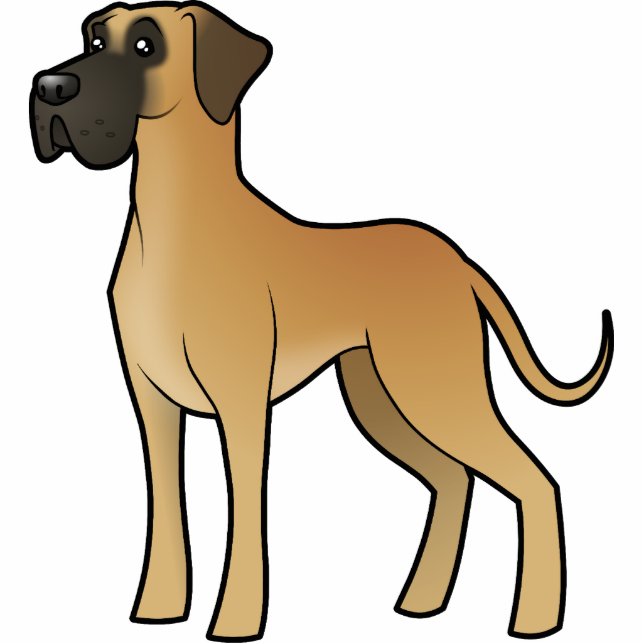 Magnet Photo Sculpture Bande dessinée great dane (Devant)