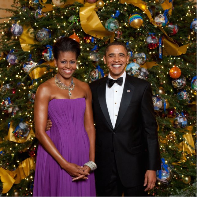 Magnet Photo Sculpture Barack Obama US President White House Christmas (Devant)