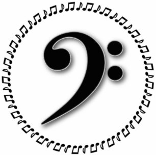 Magnet Photo Sculpture Bass Clef Music Note Design