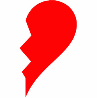 Magnet Photo Sculpture Bon morceau du coeur brisé (trouvez l'autre