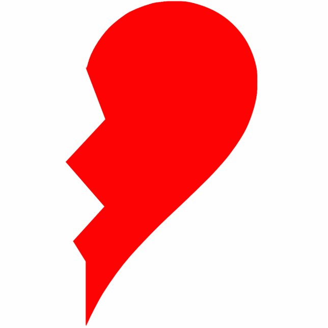 Magnet Photo Sculpture Bon morceau du coeur brisé (trouvez l'autre (Devant)