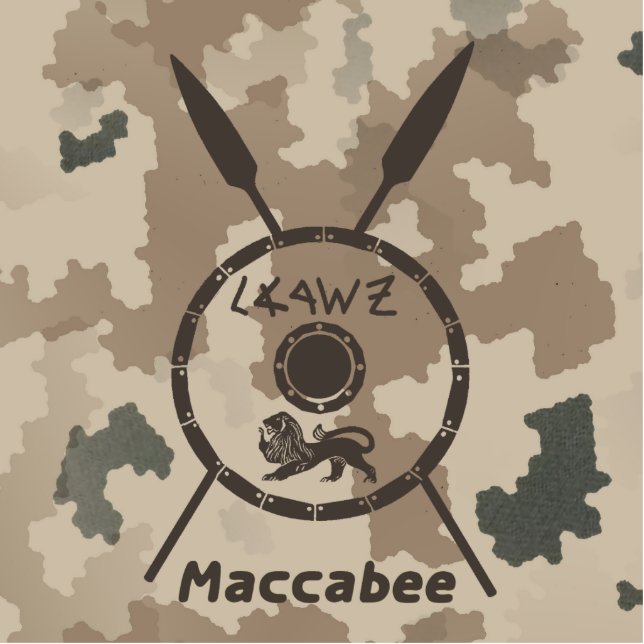 Magnet Photo Sculpture Bouclier Maccabee du désert et oreilles (Devant)