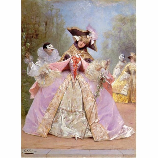 Magnet Photo Sculpture Boule de mascarade victorienne (Devant)