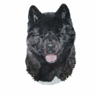 Magnet Photo Sculpture Brindle noir akita chien portrait sculpture aimant