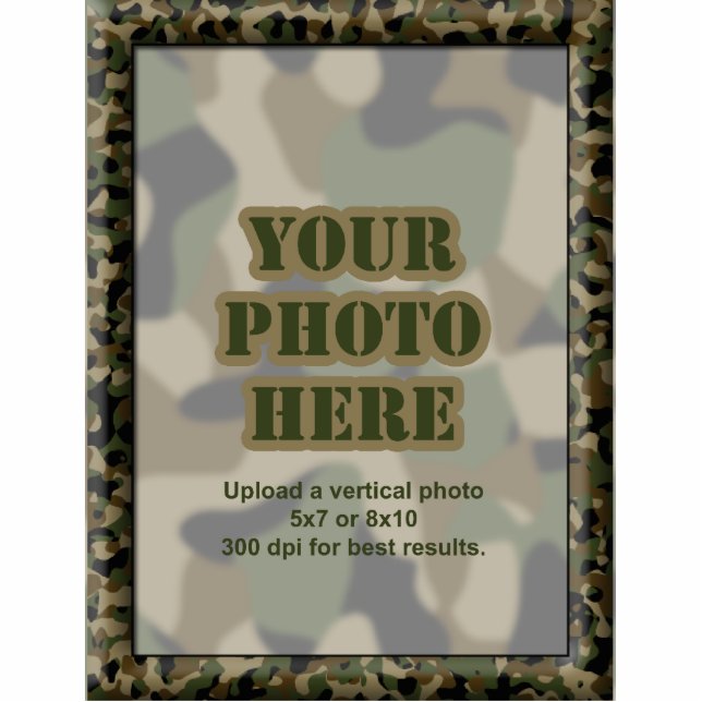 Magnet Photo Sculpture Cadre militaire de photo de camouflage (Devant)