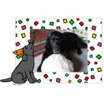 Magnet Photo Sculpture Cadres photo de l'anniversaire Black Labrador<br><div class="desc">Caricature unique et drôle Labrador Retriever créée par Naomi Ochiai du Japon. Un labrador noir mignon célèbre son anniversaire avec un casquette d'anniversaire et un sifflet! Caricature amusante. Des cadeaux amusants pour les amoureux de les chiens qui possèdent Black Labradors! Pour l'anniversaire.</div>