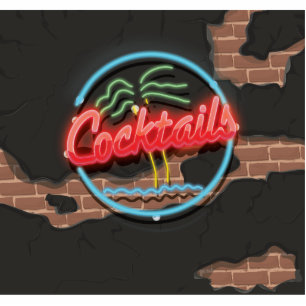 Magnet Photo Sculpture Cocktails Nightclub Neon