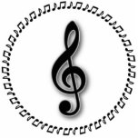 Magnet Photo Sculpture Conception de notes de musique Treble Clef<br><div class="desc">Dans ce design simple, noir et blanc, la clef tripble (également connue sous le nom de clef g) est entourée de huitième notes dans un motif circulaire. Idéal pour choeur, choeur et groupe. Ce serait un grand cadeau pour un réalisateur, un compositeur, un accompagnateur ou un pianiste. Utilisez le bouton...</div>