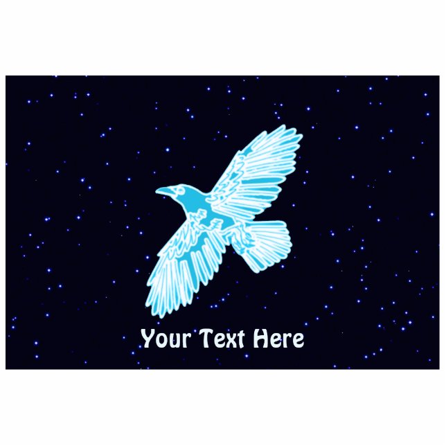 Magnet Photo Sculpture Corbeau bleu (Devant)