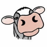 Magnet Photo Sculpture dessin animé vache noir blanc rose baiser gris ani<br><div class="desc">Jolie vache caricature noire blanche et grise prête à vous embrasser ! De la ferme à votre maison !</div>