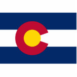 Magnet Photo Sculpture Drapeau du Colorado, État du Centenaire, Coloradas<br><div class="desc">Les couleurs du drapeau du Colorado représentent les caractéristiques de l'environnement de l'État. Le blanc symbolise la neige sur ses montagnes, l'or reconnaît l'ensoleillement abondant du Colorado, le rouge représente le sol rouge du Colorado et le bleu est un symbole de son ciel bleu clair. "cette image est du domaine...</div>