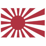 Magnet Photo Sculpture Drapeau du soleil levant impérial du Japon, Edo à<br><div class="desc">Le Drapeau Soleil Levant est un drapeau japonais (? ? ?, Kyokujitsu-ki) qui se compose d'un disque rouge et de seize rayons rouges émanant du disque. Comme le drapeau national japonais, le drapeau soleil levant symbolise le soleil. Le drapeau était utilisé à l'origine par les seigneurs de guerre féodaux au...</div>