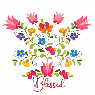 Magnet Photo Sculpture Fleurs brodées aimant personnalisé