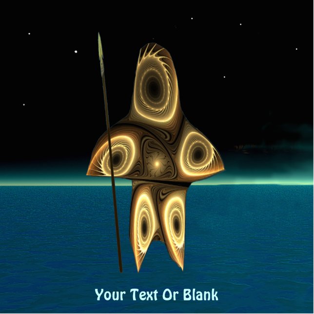 Magnet Photo Sculpture Fractal Inuit Hunter (Devant)