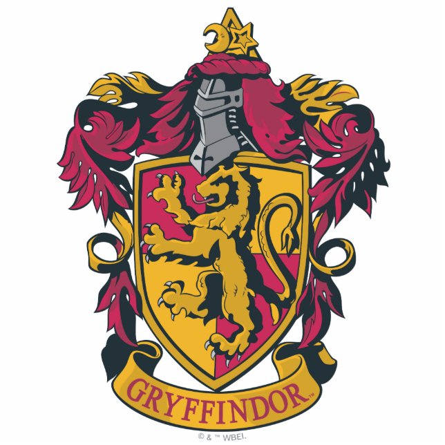 Magnet Photo Sculpture Harry Potter | Gryffindor Crest Gold et Rouge (Devant)