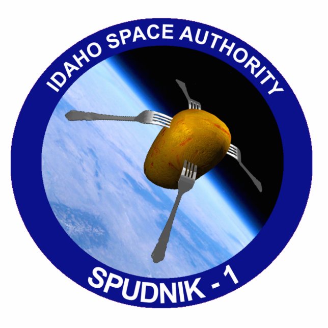 Magnet Photo Sculpture Idaho Spudnik Satellite Mission Patch (Devant)