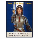 Magnet Photo Sculpture Jeanne d'Arc : La servante d'Orléans, héroïne du c<br><div class="desc">L'affiche de la Première Guerre mondiale avec Jeanne d'Arc était une puissante propagande destinée à galvaniser les femmes américaines dans leur soutien à l'effort de guerre. L'image de Jeanne d'Arc, héroïne française légendaire qui a mené son pays à la victoire contre les Anglais, a été choisie stratégiquement pour inspirer le...</div>