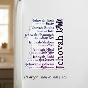 Magnet Photo Sculpture Jehovah nomme violet coupé Magnet