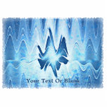 Magnet Photo Sculpture Lac glaciaire<br><div class="desc">Une fractale simple,  bleue et blanche hors du commun,  qui suggère un lac d'eau de fonte dans une vallée entre des montagnes recouvertes de glacier. Ajoutez votre propre texte.</div>