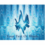 Magnet Photo Sculpture Lac glaciaire<br><div class="desc">Une fractale simple,  bleue et blanche hors du commun,  qui suggère un lac d'eau de fonte dans une vallée entre des montagnes recouvertes de glacier. Ajoutez votre propre texte.</div>