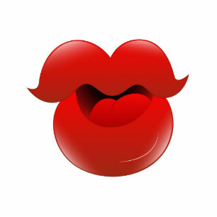 Magnet Photo Sculpture Lèvres à caricature de fille sotte