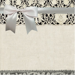 Magnet Photo Sculpture Linge de dentelle mariage blanc classique jolie