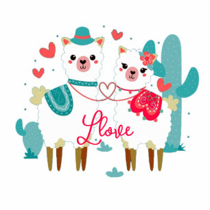 Magnet Photo Sculpture Llamas dans Llove aimant personnalisé